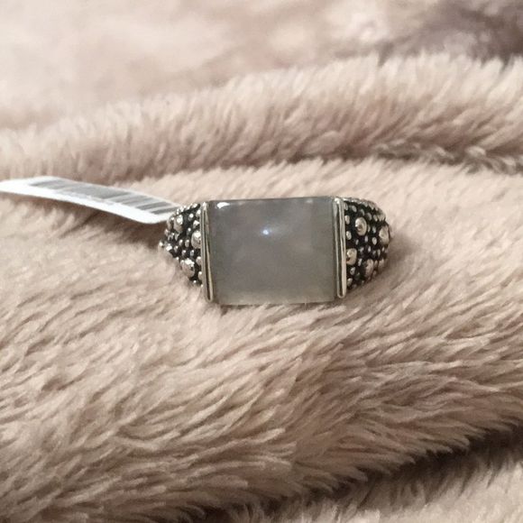 MICHAEL DAWKINS Starry Night Mother of Pearl Sterling Silver 925 Ring Sz 8.5 NIB - Picture 2 of 7